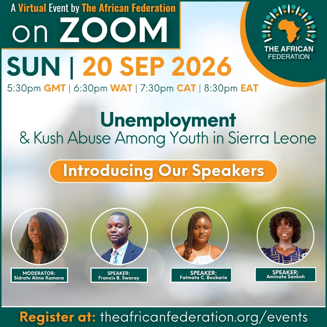 TAF Sierra Leone | Unemployment and Kush Abuse Among Youth